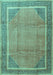 Persian Turquoise Traditional Rug, tr4491turq