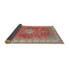 Sideview of Traditional Tan Brown Medallion Rug, tr4492