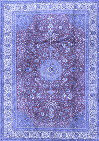 Medallion Blue Traditional Rug, tr4492blu