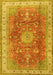 Medallion Yellow Traditional Rug, tr4492yw