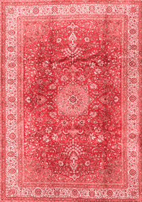 Medallion Red Traditional Rug, tr4492red