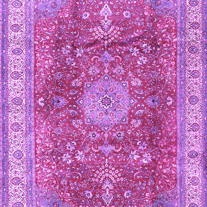 Machine Washable Medallion Purple Traditional Area Rugs, wshtr4492pur
