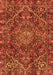 Serging Thickness of Machine Washable Persian Orange Traditional Area Rugs, wshtr4493org