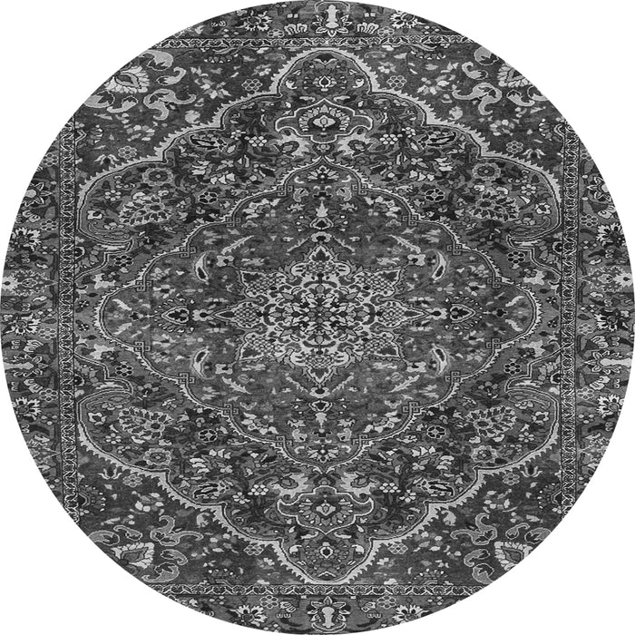 Machine Washable Persian Gray Traditional Rug, wshtr4493gry