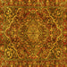 Square Persian Yellow Traditional Rug, tr4493yw