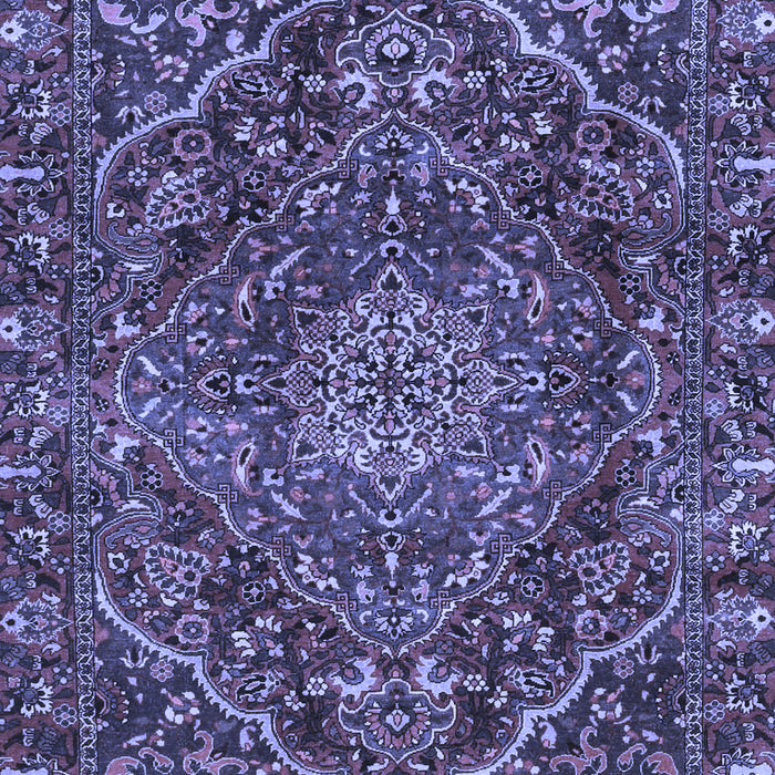 Machine Washable Persian Blue Traditional Rug, wshtr4493blu