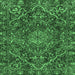 Square Persian Emerald Green Traditional Rug, tr4493emgrn