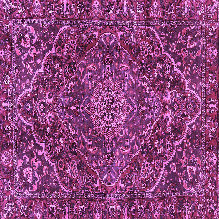 Square Machine Washable Persian Purple Traditional Area Rugs, wshtr4493pur