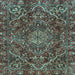 Square Persian Light Blue Traditional Rug, tr4493lblu