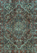 Machine Washable Persian Light Blue Traditional Rug, wshtr4493lblu