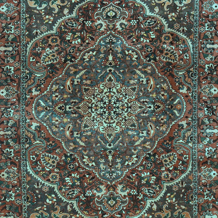 Machine Washable Persian Light Blue Traditional Rug, wshtr4493lblu