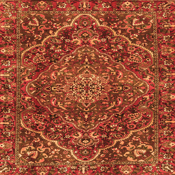Serging Thickness of Persian Orange Traditional Rug, tr4493org