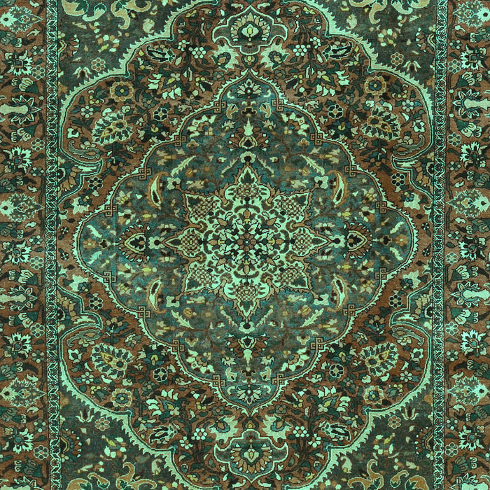 Machine Washable Persian Turquoise Traditional Area Rugs, wshtr4493turq