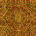 Square Machine Washable Persian Yellow Traditional Rug, wshtr4493yw