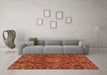 Machine Washable Persian Orange Traditional Area Rugs in a Living Room, wshtr4493org