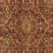 Square Persian Brown Traditional Rug, tr4493brn