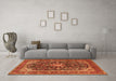 Machine Washable Persian Orange Traditional Area Rugs in a Living Room, wshtr4494org