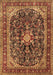 Machine Washable Persian Brown Traditional Rug, wshtr4494brn