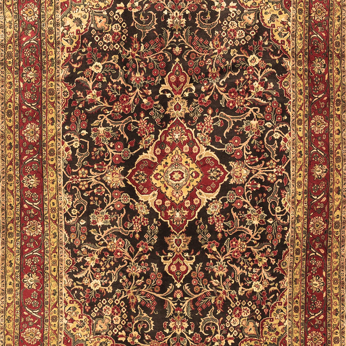 Machine Washable Persian Brown Traditional Rug, wshtr4494brn