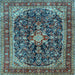 Square Persian Light Blue Traditional Rug, tr4494lblu