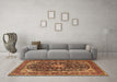 Machine Washable Persian Brown Traditional Rug in a Living Room,, wshtr4494brn