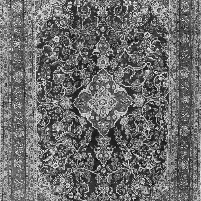 Serging Thickness of Machine Washable Persian Gray Traditional Rug, wshtr4494gry
