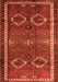 Serging Thickness of Machine Washable Persian Orange Traditional Area Rugs, wshtr4495org