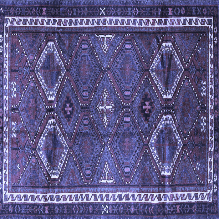 Square Persian Blue Traditional Rug, tr4495blu