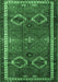 Machine Washable Persian Emerald Green Traditional Area Rugs, wshtr4495emgrn