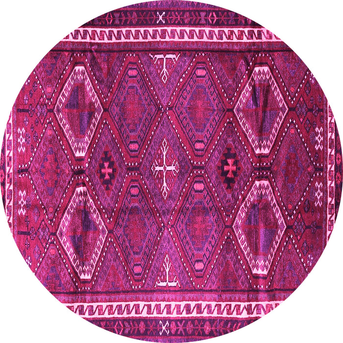 Round Persian Pink Traditional Rug, tr4495pnk