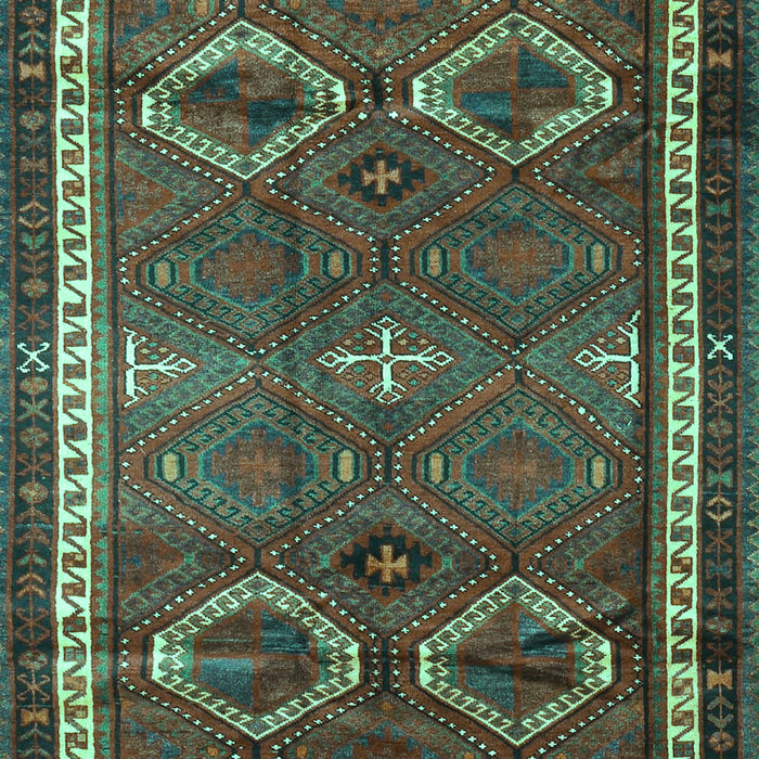 Machine Washable Persian Turquoise Traditional Area Rugs, wshtr4495turq