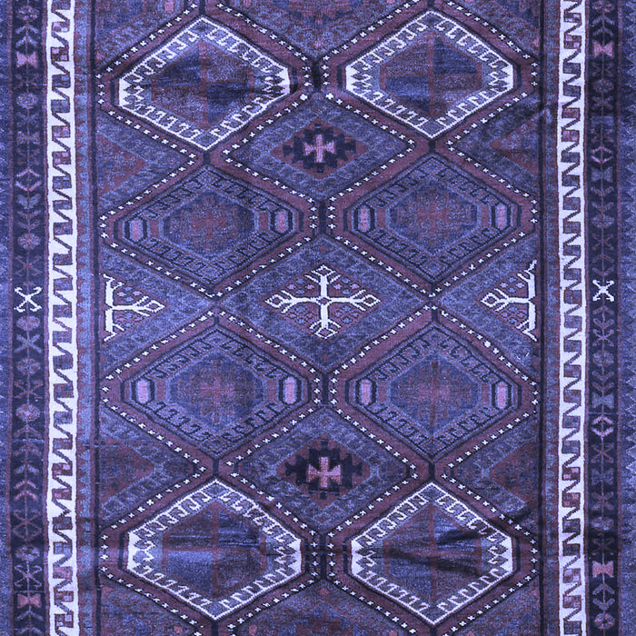 Machine Washable Persian Blue Traditional Rug, wshtr4495blu