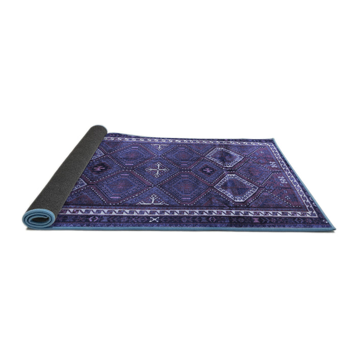 Sideview of Persian Blue Traditional Rug, tr4495blu