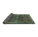 Sideview of Persian Turquoise Traditional Rug, tr4495turq