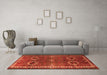 Machine Washable Persian Orange Traditional Area Rugs in a Living Room, wshtr4495org