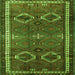 Serging Thickness of Persian Green Traditional Rug, tr4495grn