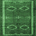 Square Persian Emerald Green Traditional Rug, tr4495emgrn