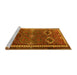 Sideview of Machine Washable Persian Yellow Traditional Rug, wshtr4495yw