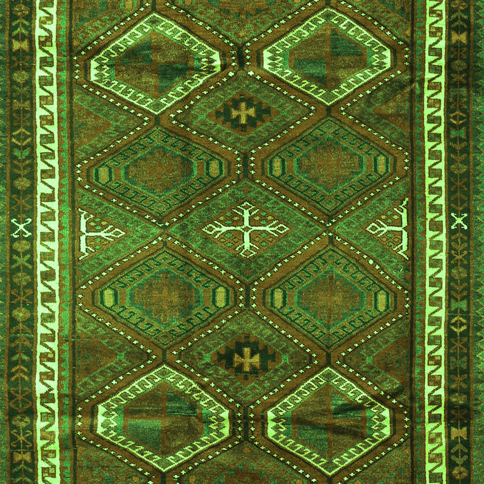 Serging Thickness of Machine Washable Persian Green Traditional Area Rugs, wshtr4495grn