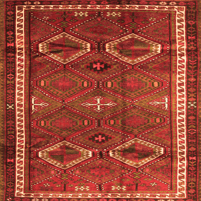 Serging Thickness of Persian Orange Traditional Rug, tr4495org