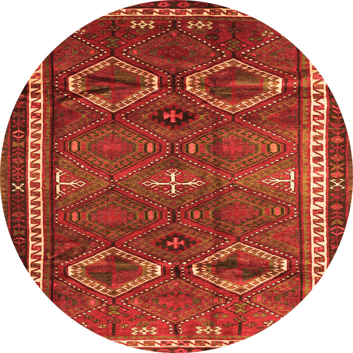 Square Persian Orange Traditional Rug, tr4495org