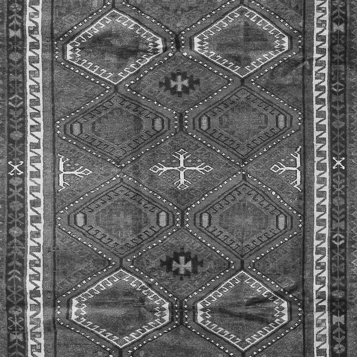 Serging Thickness of Machine Washable Persian Gray Traditional Rug, wshtr4495gry