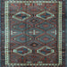 Square Persian Light Blue Traditional Rug, tr4495lblu