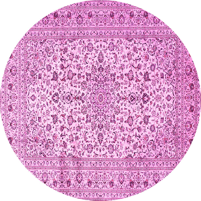 Round Persian Pink Traditional Rug, tr4496pnk