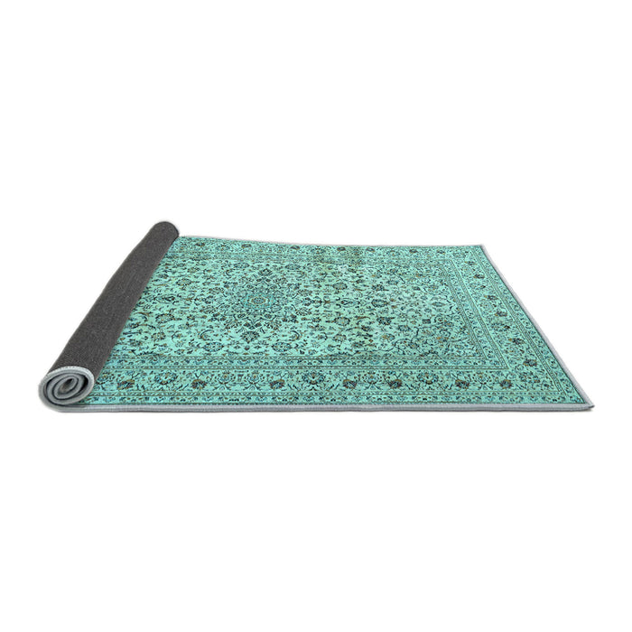 Sideview of Persian Light Blue Traditional Rug, tr4496lblu
