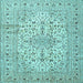 Square Persian Light Blue Traditional Rug, tr4496lblu