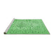 Sideview of Machine Washable Persian Emerald Green Traditional Area Rugs, wshtr4496emgrn