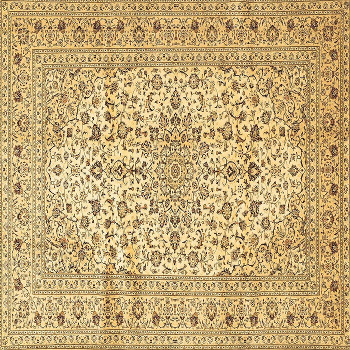 Square Machine Washable Persian Brown Traditional Rug, wshtr4496brn