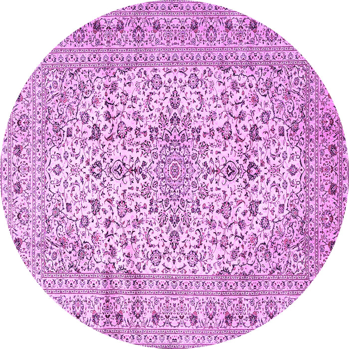 Round Persian Purple Traditional Rug, tr4496pur