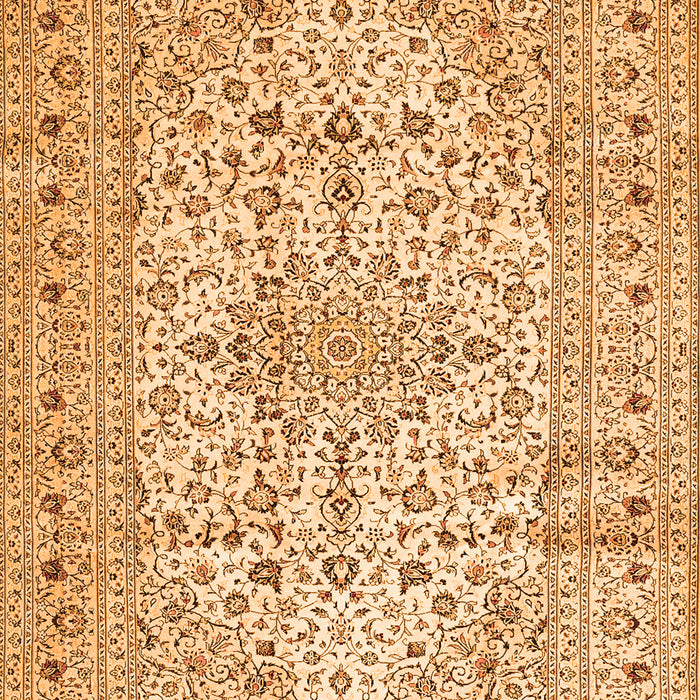 Serging Thickness of Machine Washable Persian Orange Traditional Area Rugs, wshtr4496org